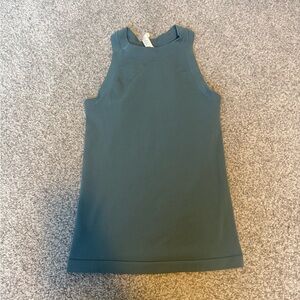 Athleta Sage Green Ribbed Tank Top. Renew Seamless Racerback Momentum.